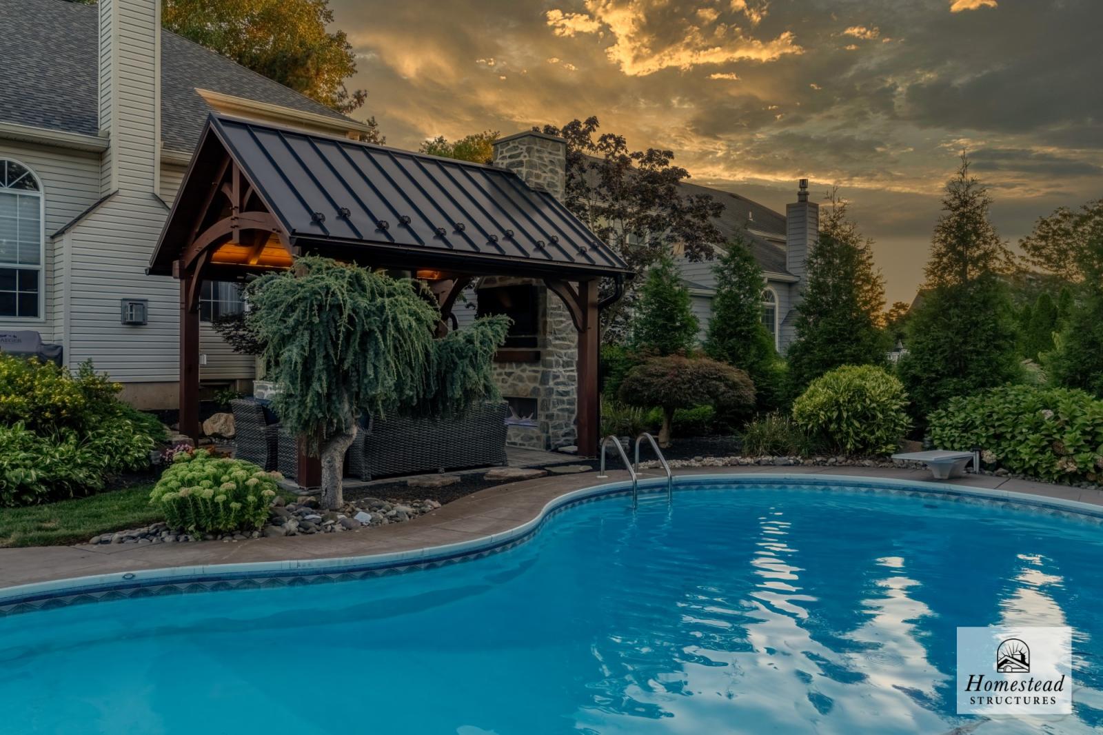 Timber Frame Pavilion in Lansdale, PA - Outdoor Kitchen